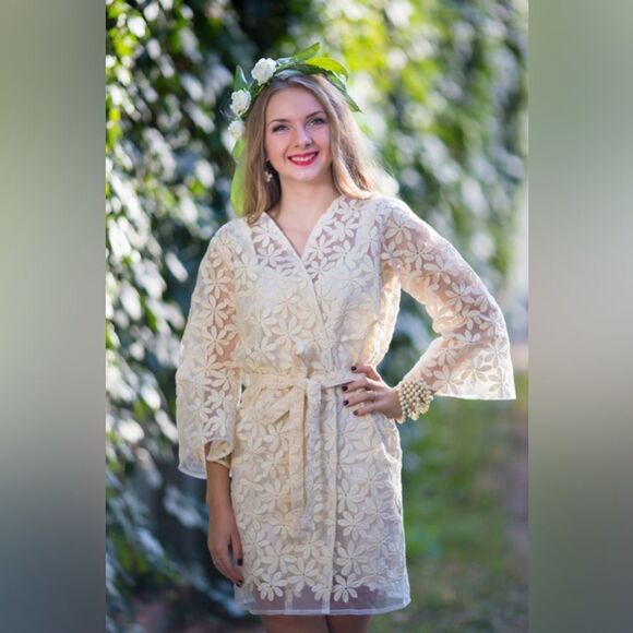 NWOT Wedding Honeymoon robe Custom made In India new never worn - Picture 3 of 7